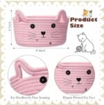 Cotton Small Cat With Face Basket - Image 4