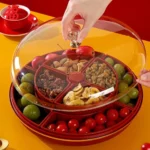 Snack Tray, Double-Layer Clear Airtight Storage Box,Double - Image 2