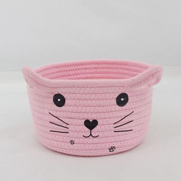 Cotton Small Cat With Face Basket