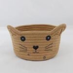 Cotton Small Cat With Face Basket - Image 5
