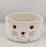 Cotton Small Cat With Face Basket - Image 6