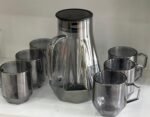 7-Pcs/Set Glass Pitcher with 6 Glasses Tumbler Cups