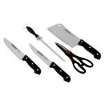 6-Piece Kitchen Knife Set with Wooden Chopping Board - Image 2