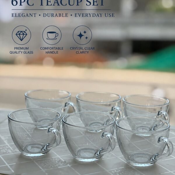 Reusable Drinking Transparent Glasses (Pack of 6 Pcs)