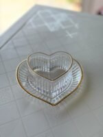 Glass Heart-shaped Candy Bowl & Dish Set (Pack of 6 Pcs) - Image 2
