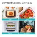 Food Storage Containers with Bamboo Wooden Lids - Image 3
