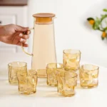 Amber Glass Jug And Tumbler Set - Image 6