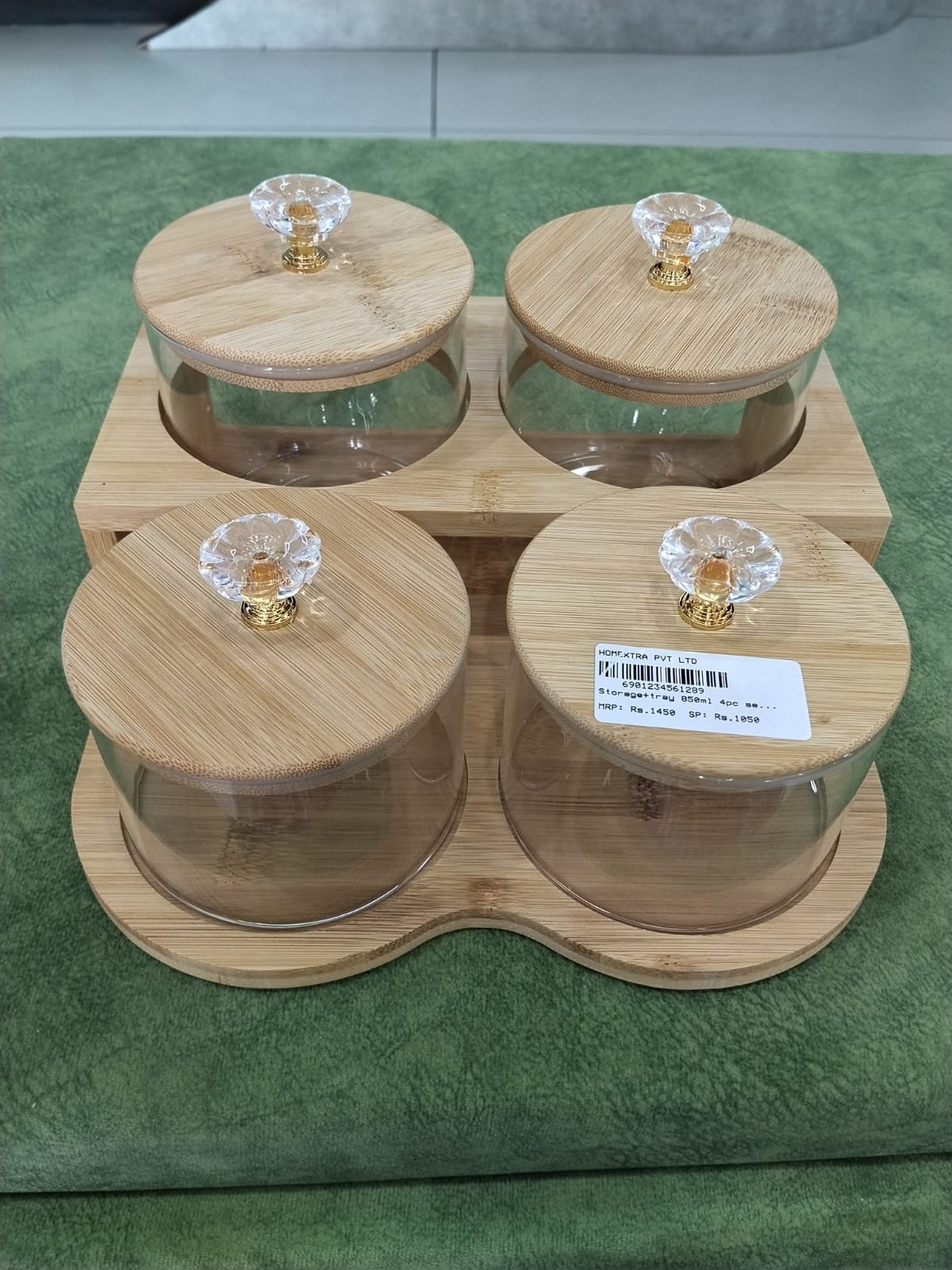 WhatsApp Image 2026-05-02 at 12.35.22 PM Elegant Glass Storage Jar Set with Bamboo Lids & Wooden Tray - Image 1