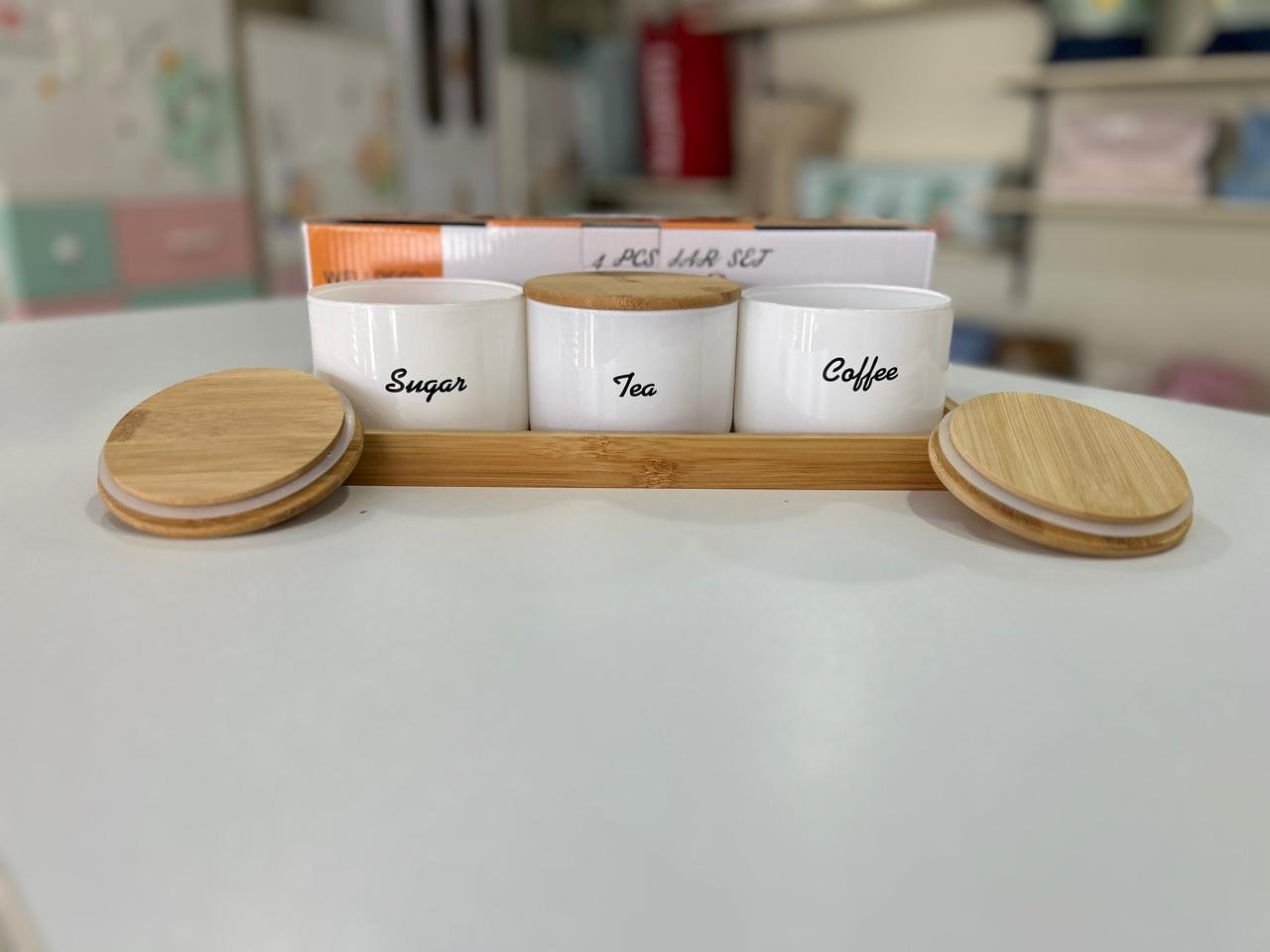 WhatsApp Image 2026-05-03 at 10.21.35 AM (1) Storage with Bamboo tray 3pc set - Image 1