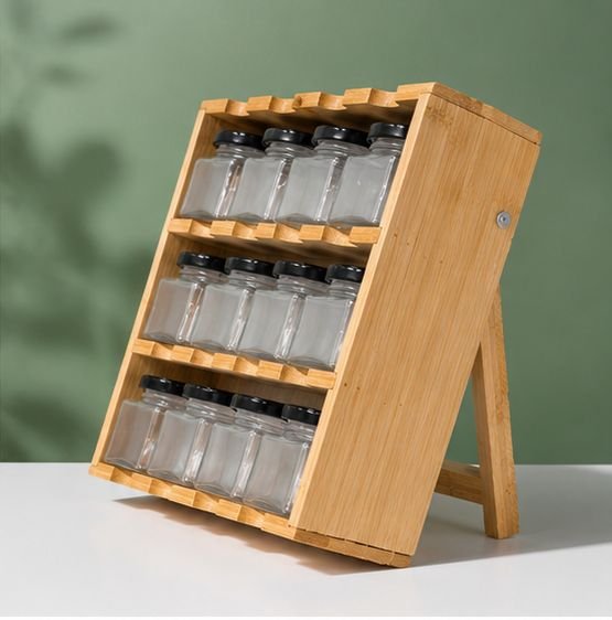 WhatsApp Image 2026-05-10 at 10.47.43 AM Bamboo Spice Rack 12 Spice Jars Set - Image 1